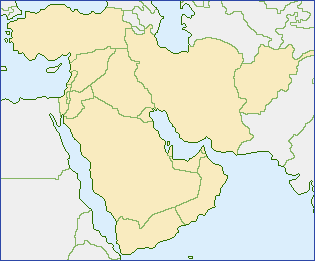 中東の地図